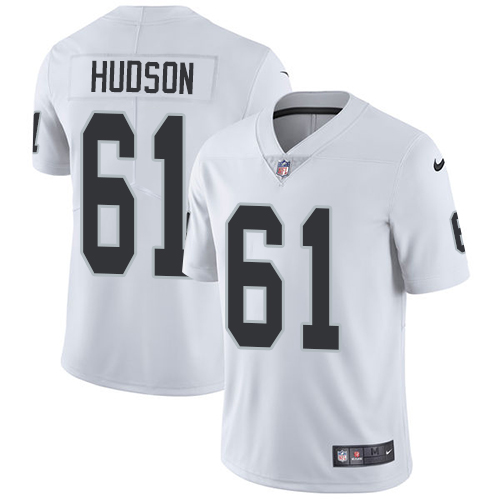 Nike Raiders #61 Rodney Hudson White Men's Stitched NFL Vapor Untouchable Limited Jersey - Click Image to Close